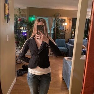 Y2K office siren black Garage blazer